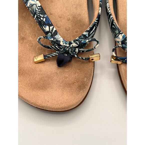 Vionic Bella Blue Palm Toe-Post Sandal Flip Flop - Size 10 Orthotic Arch Support - Picture 4 of 9